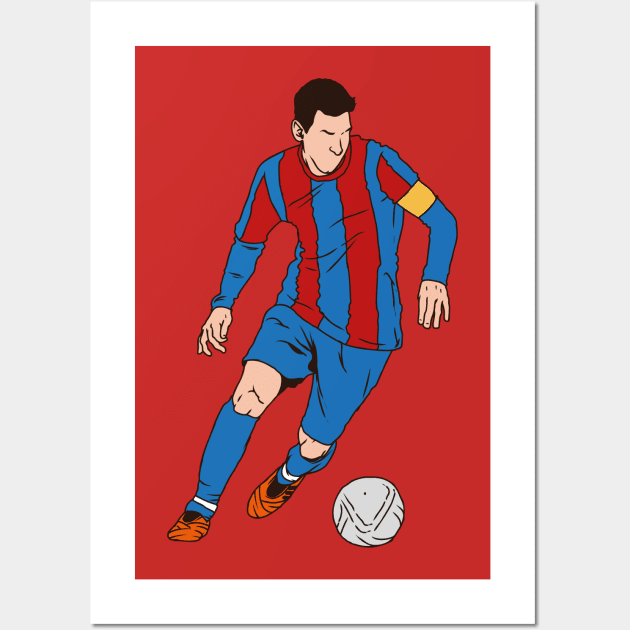 blue and red color football player Wall Art by sisha6666